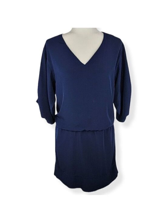 Laundry By Shelli Segal Dresses & Skirts - Laundry Navy Blue V Neck 3/4 Sleeve Dress Size 2
